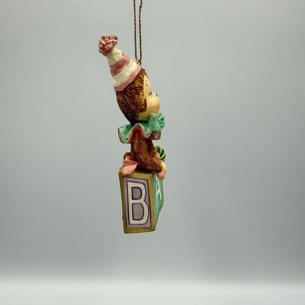 Lot of 3 Monkey‎ Ornaments Christmas Holiday Tree Sock Monkey Hanging
